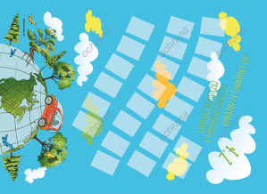 Art - Tablo na plátne 188: príroda, zemeguľa