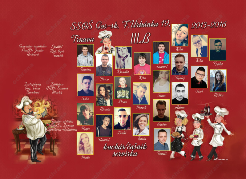 Art - Tablo na plátne 5067: kuchár, čašník