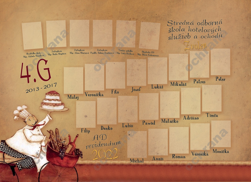 Art - Tablo na plátne 5040: kuchár, čašník