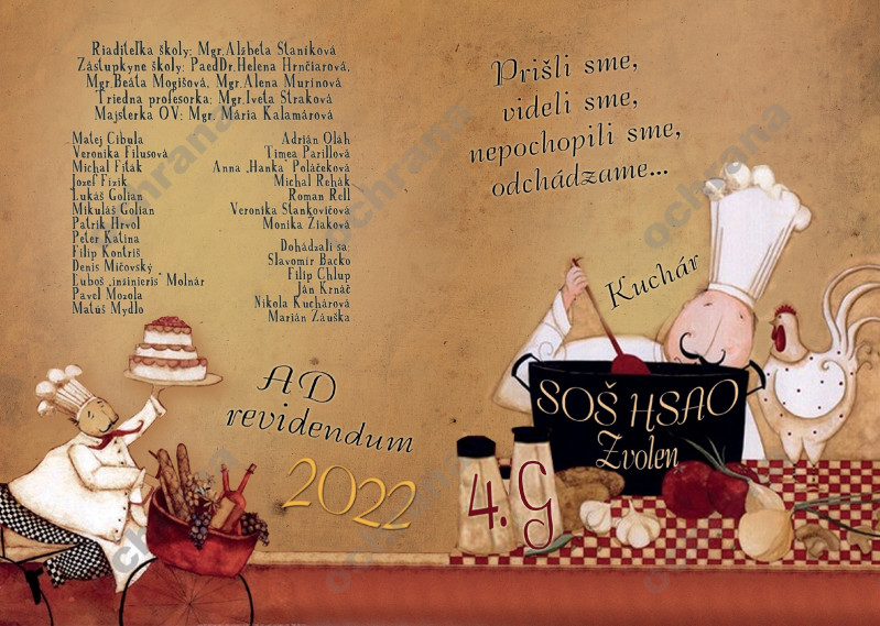 Pamätníky 1001: kuchár, čašník