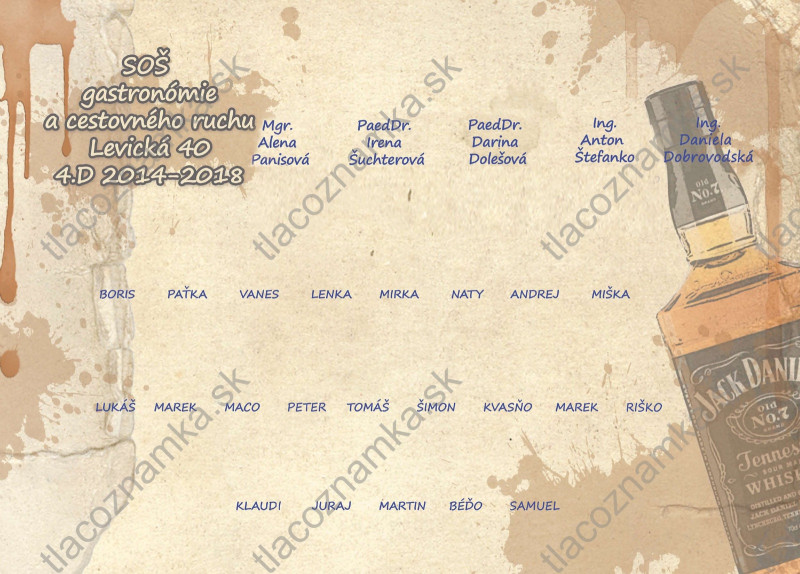 Poster - Tablo plagát 6026: jack daniels, fľaša