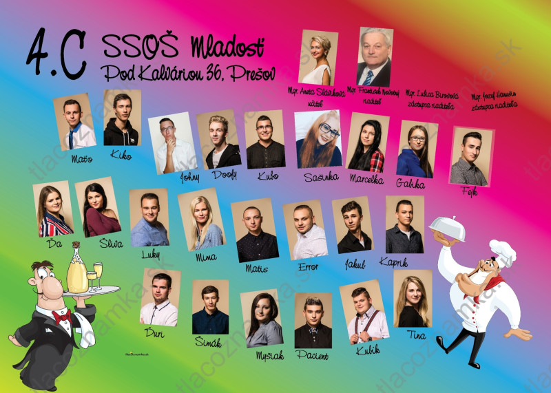 Style - Tablo v ráme 2062a: kuchár, čašník