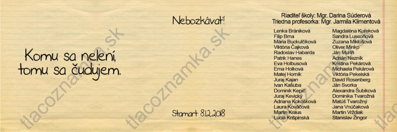 Oznamka 9080: škola, zošit Oznamka 9080: škola, zošit