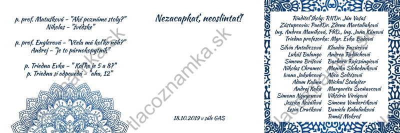 Oznamka 9062: ornamenty, modré Oznamka 9062: ornamenty, modré