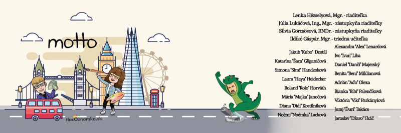 Oznamka 10053c: postavičky, žiaci