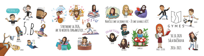 Oznamka 10053: žiaci, kreslené Oznamka 10053: žiaci, kreslené