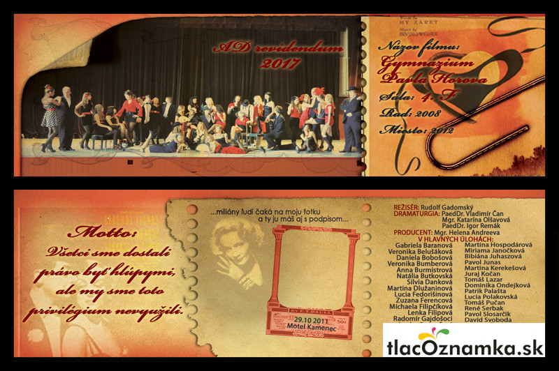 Oznamka 107b: umelecká, herci Oznamka 107b: umelecká, herci