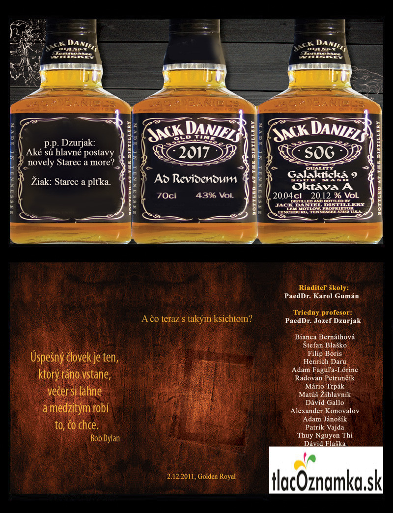 Oznamka 143: hotelová, alkohol Oznamka 143: hotelová, alkohol