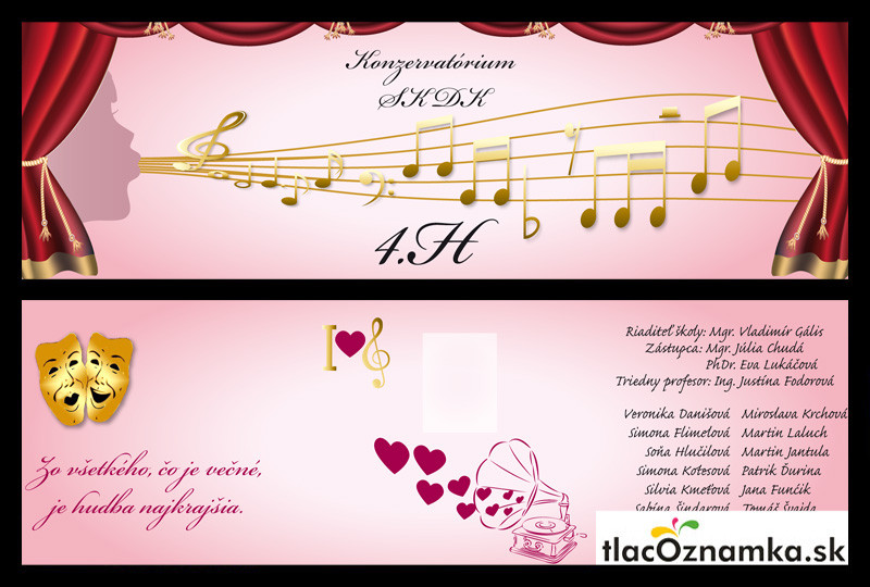 Oznamka 1164: umelecká, konzervatórium