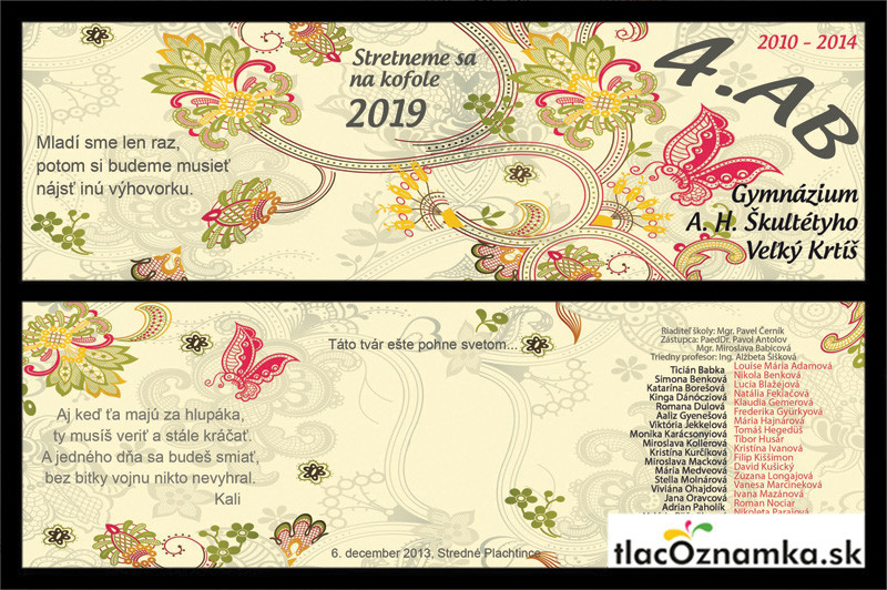 Oznamka 205: dievčenské, kvety Oznamka 205: dievčenské, kvety