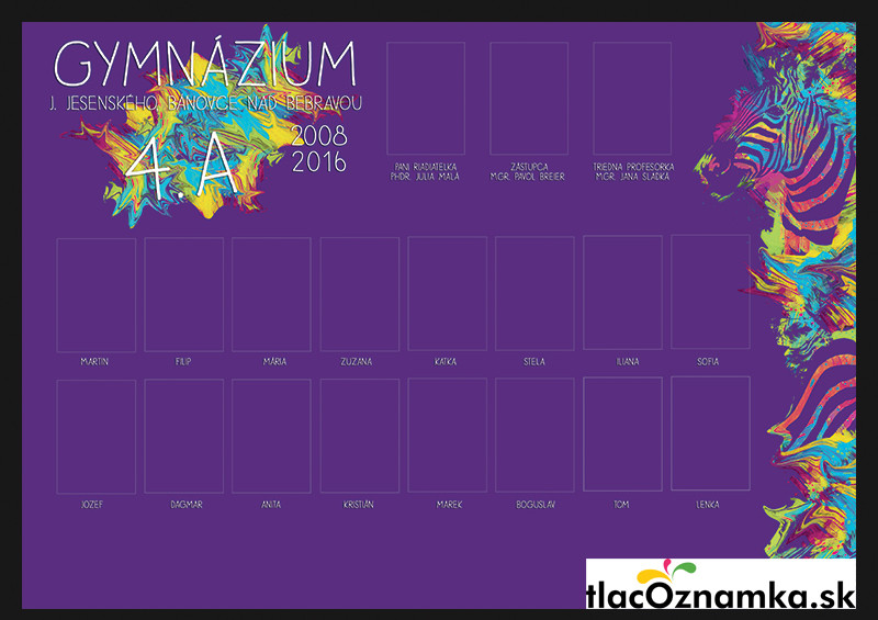 Poster - Tablo plagát 3047b: zvieratá, farebné