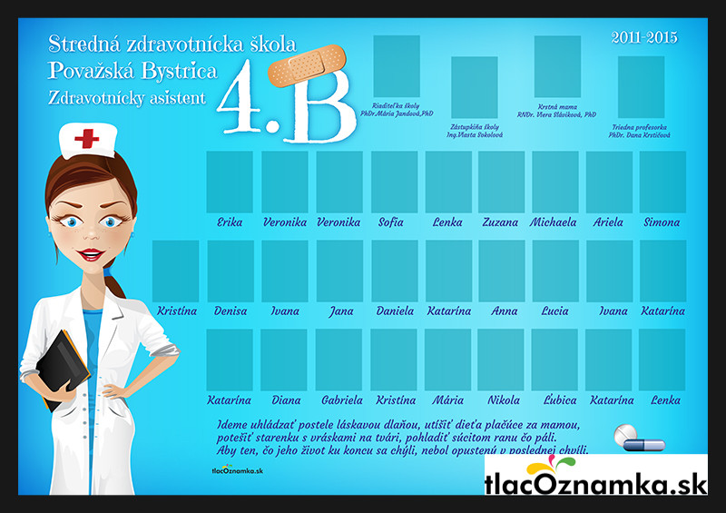 Poster - Tablo plagát 4075: zdravotná, zdravotnícke