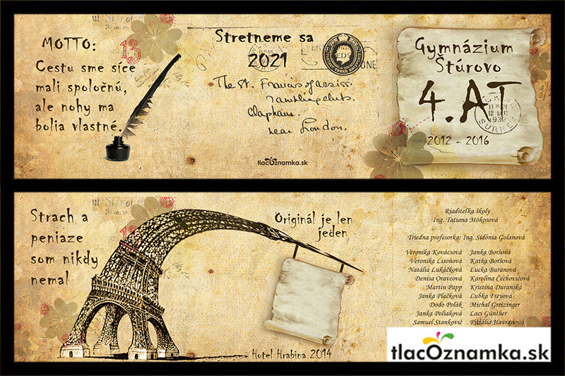 Oznamka 50j: pedagogická, pergamen Oznamka 50j: pedagogická, pergamen