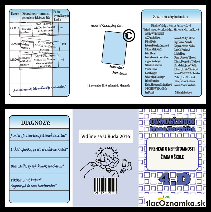 Oznamka 279: zdravotnícke, ospravedlnenka Oznamka 279: zdravotnícke, ospravedlnenka