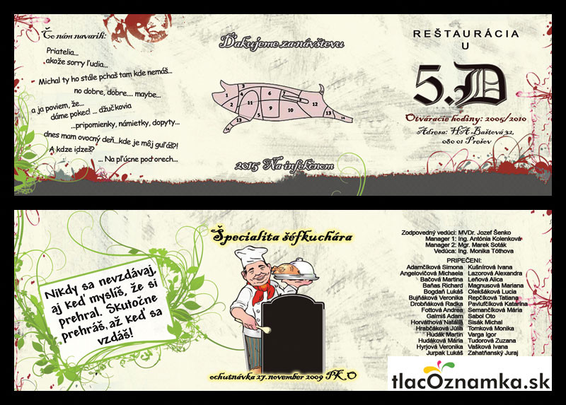 Oznamka 368: hotelová, mäsiar Oznamka 368: hotelová, mäsiar