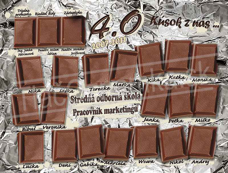 Poster - Tablo plagát 16: čokoláda, kuchár